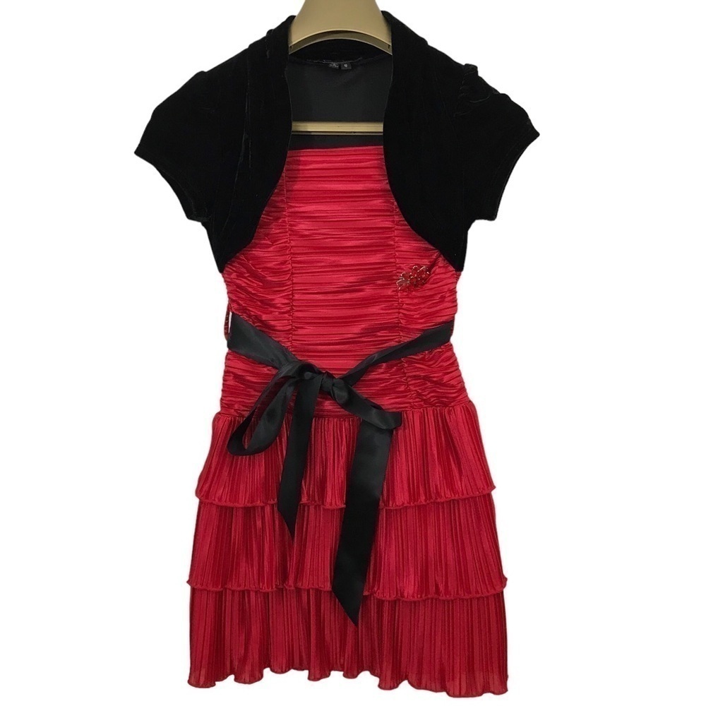 My Michelle One Piece Ruching Layered Lined Christmas Party Baptism Dress NEW